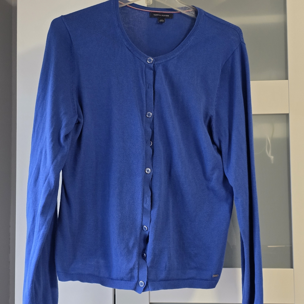 Tommy Hilfiger Royal Blue Button Cardigan